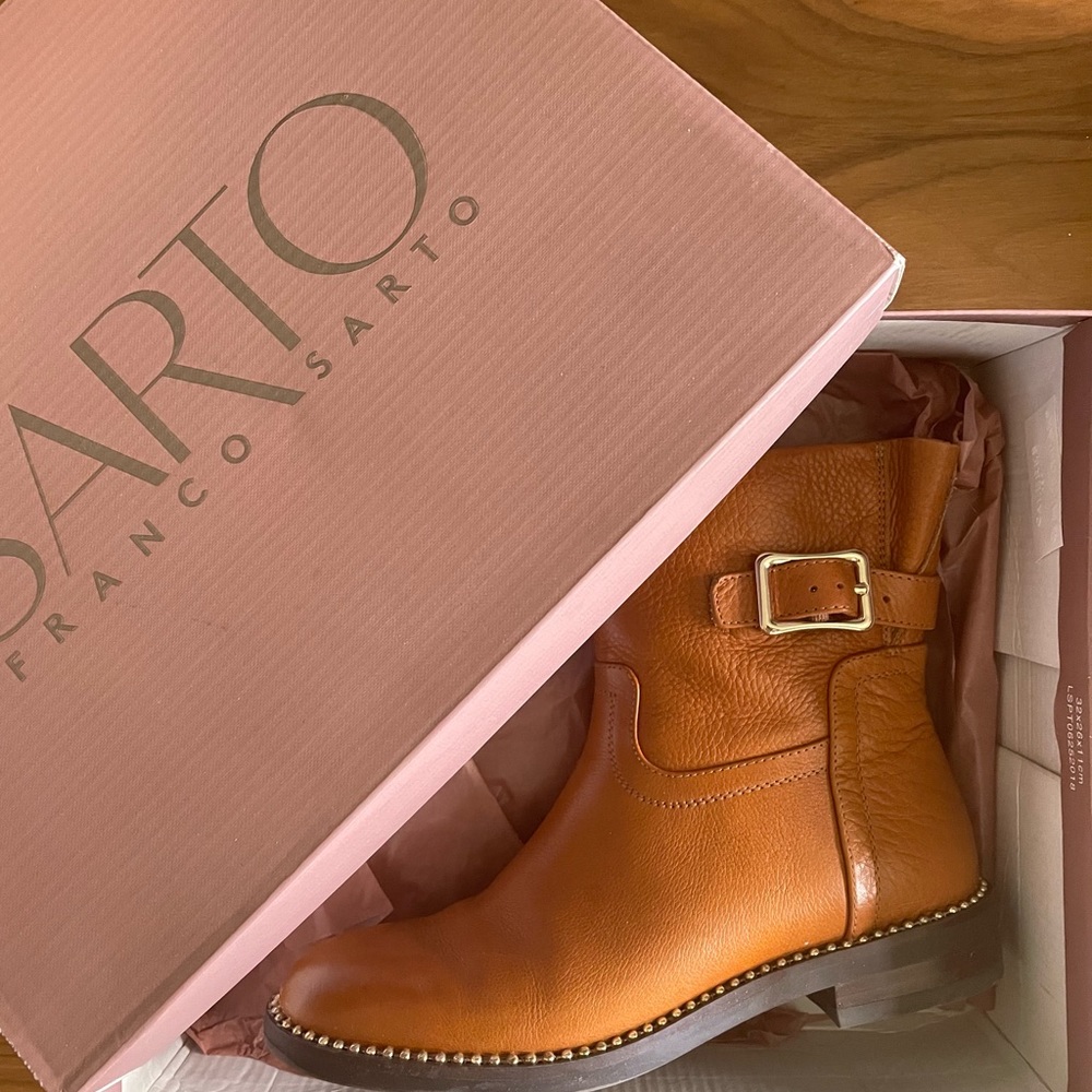Franco Sarto Lancaster Leather embellished ankle boots